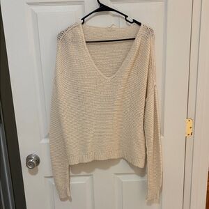 By Together Women's Beige V-Neck Sweater